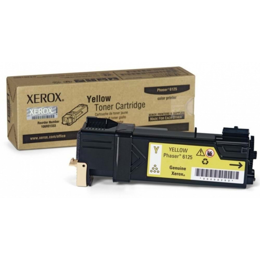 XEROX 106R01337 PHASER 6125 SARI TONER ORJİNAL 1.000 SAYFA