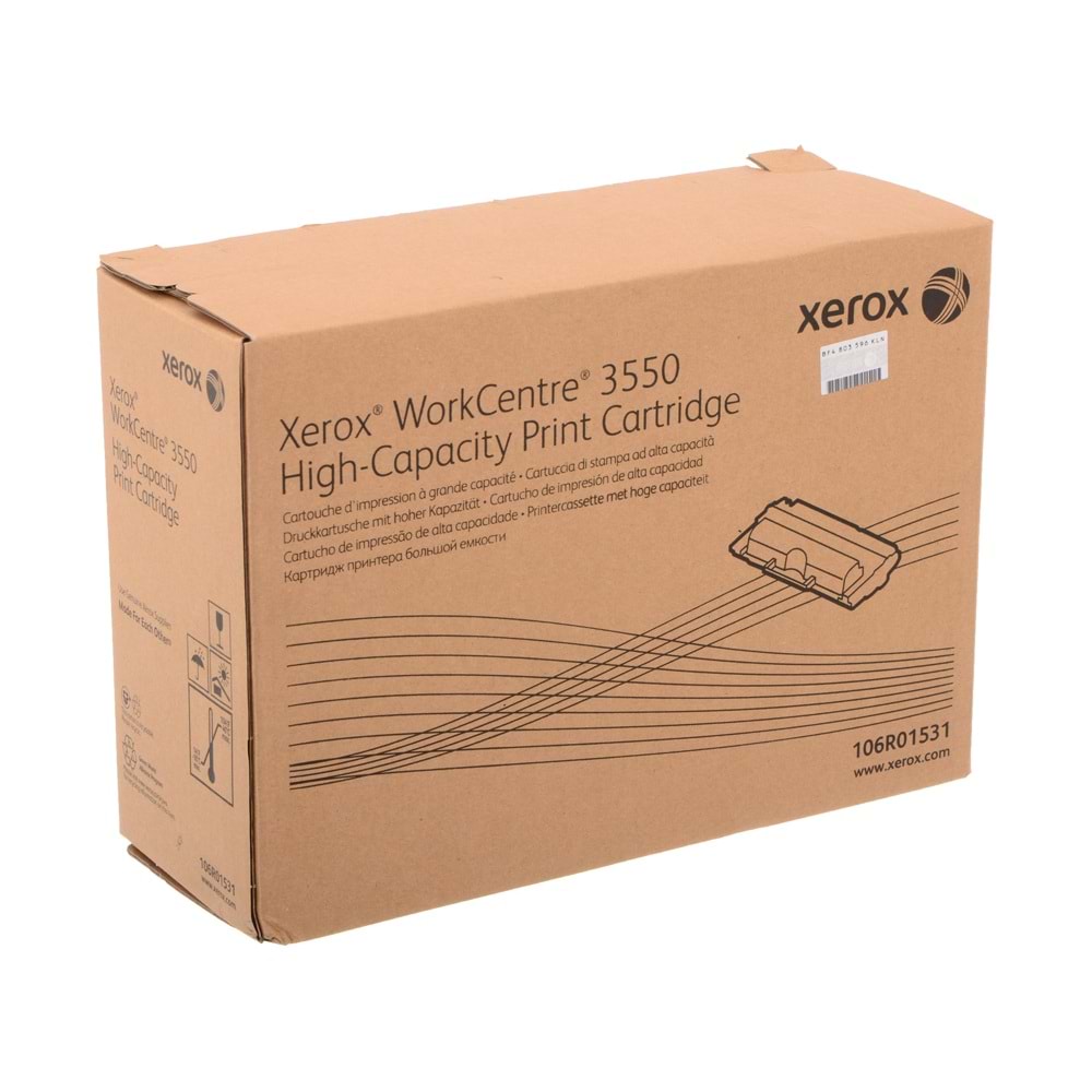 XEROX 106R01531 PHASER 3550 YÜKSEK KAPASİTE SİYAH TONER ORJİNAL 11.000 SAYFA