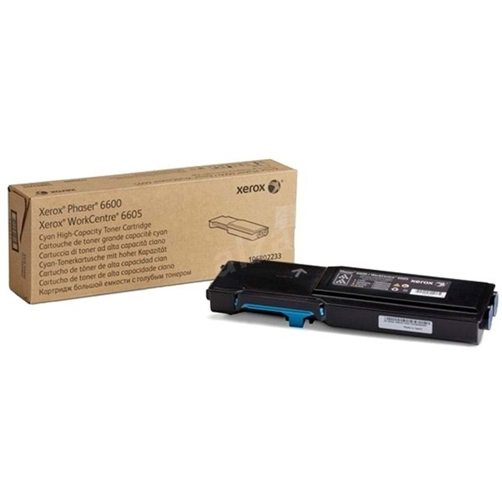 XEROX 106R02233 6600/6605 YÜKSEK KAPASİTE MAVİ TONER ORJİNAL 6.000 SAYFA