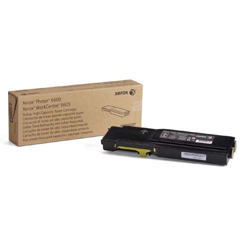 XEROX 106R02235 6600/6605 YÜKSEK KAPASİTE SARI TONER ORJİNAL 6.000 SAYFA