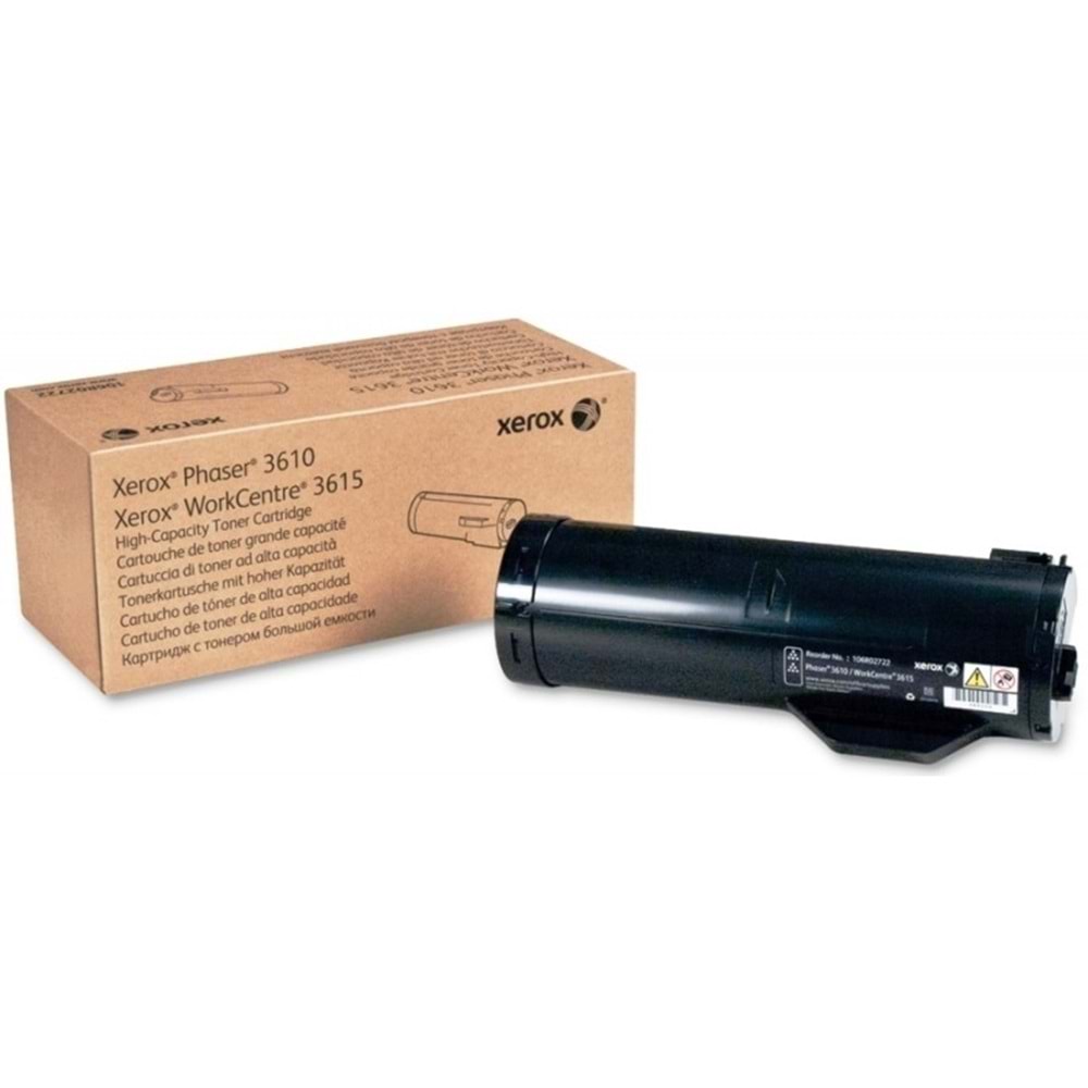 XEROX 106R02721 PHASER 3610/WC 3615 SİYAH TONER ORJİNAL 5.900 SAYFA