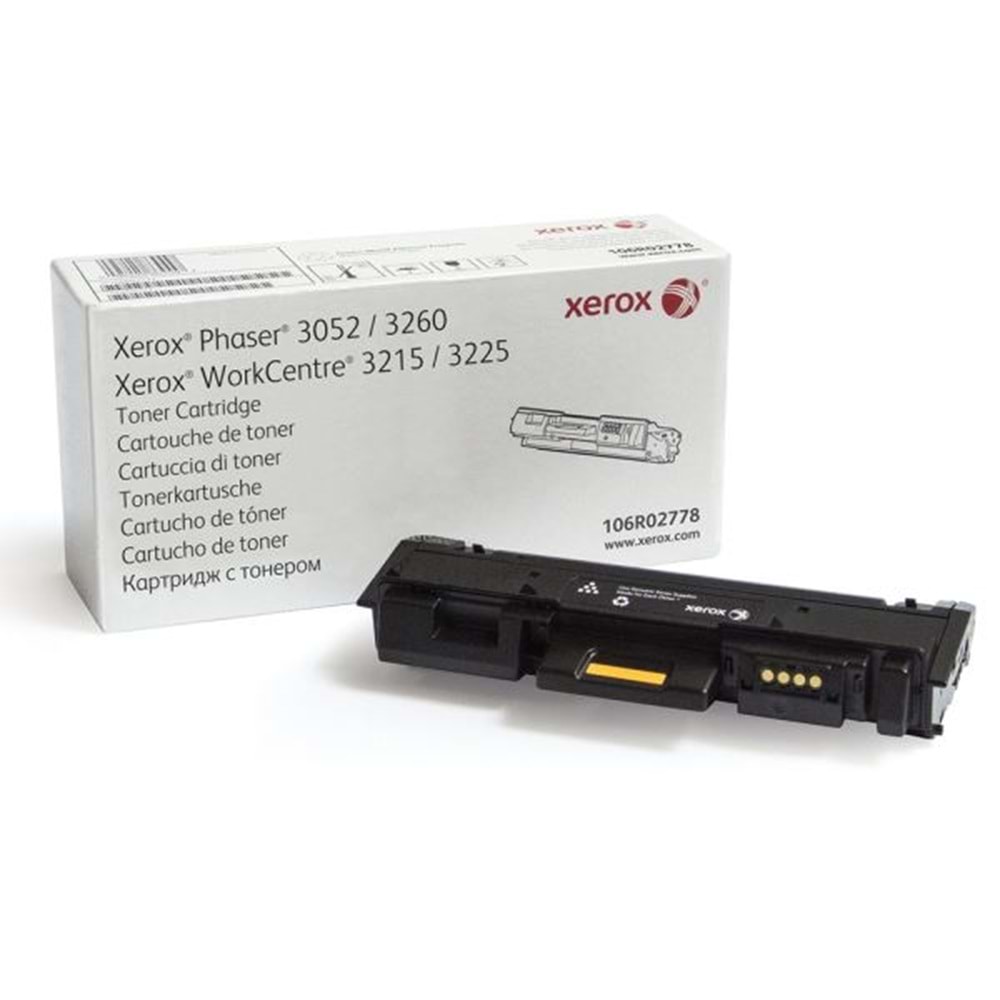 XEROX 106R02778 PHASER 3052/3260/WC3215/3225 SİYAH TONER ORJİNAL 3.000 SAYFA