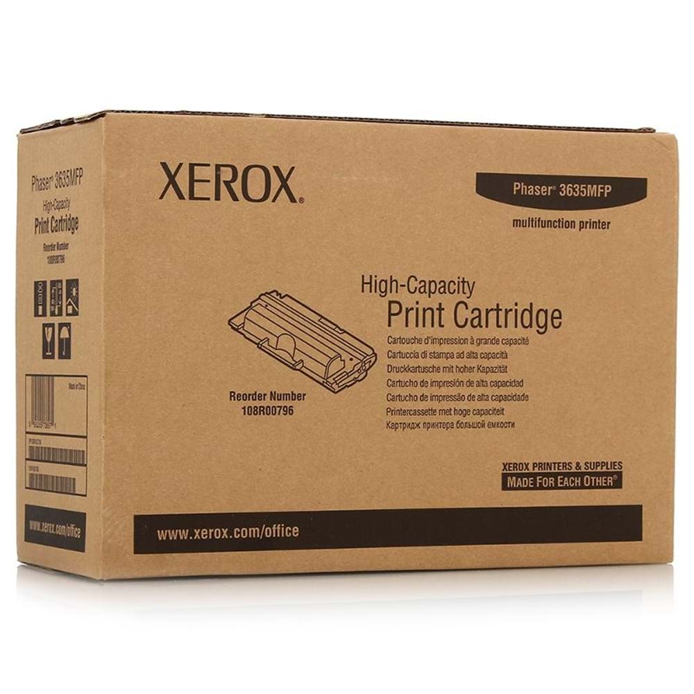 XEROX 108R00796 PHASER 3635 SİYAH TONER ORJİNAL 10.000 SAYFA