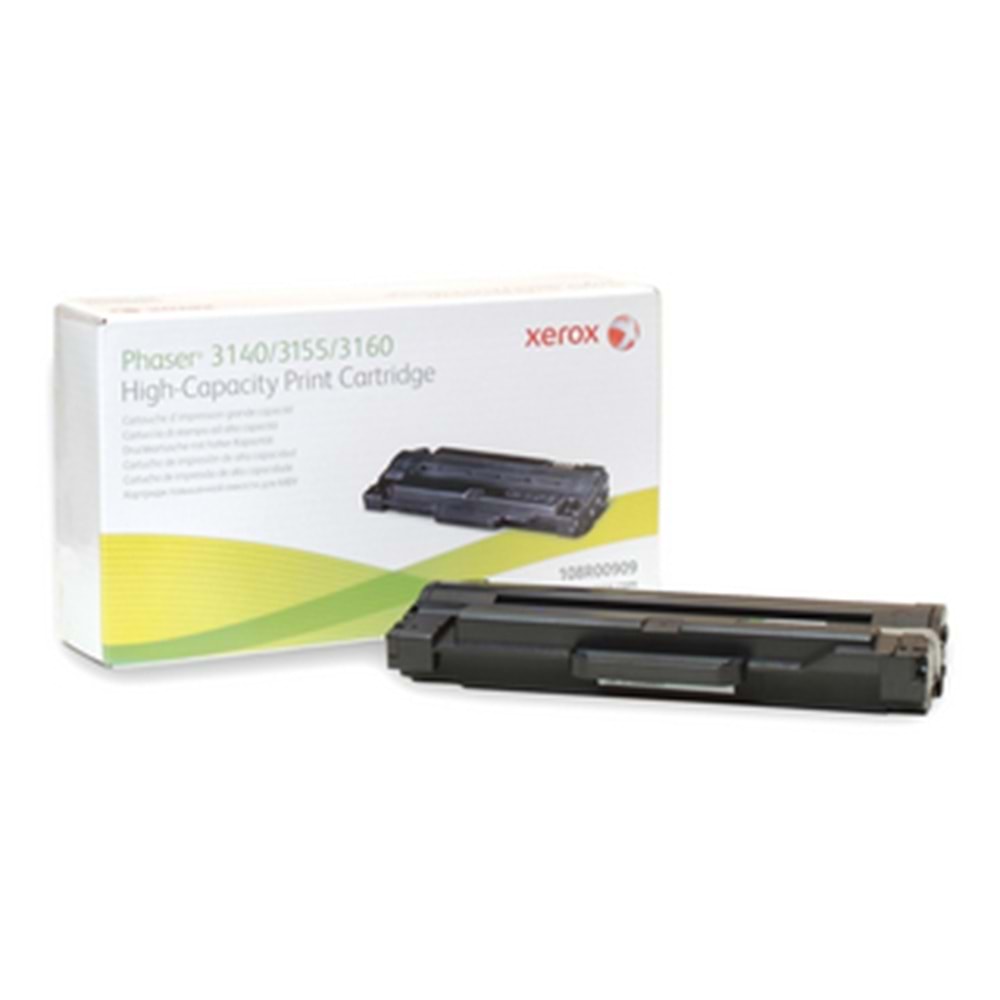 XEROX 108R00909 3140/3155/3160 SİYAH TONER ORJİNAL 2.500 SAYFA