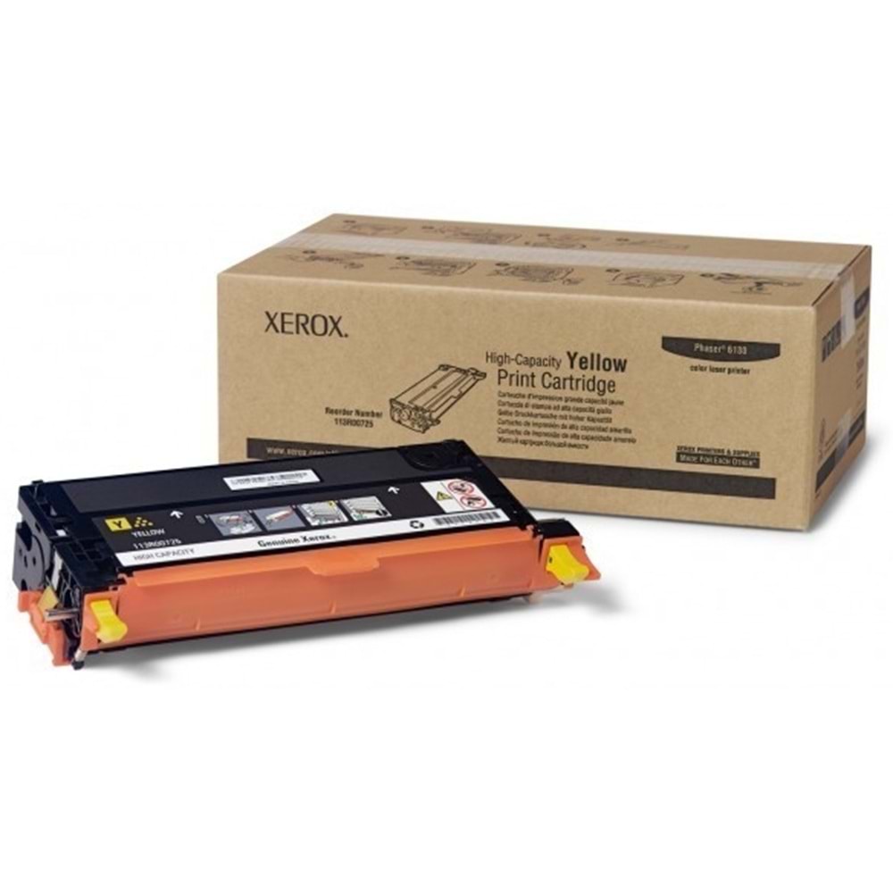 XEROX 113R00725 PHASER 6180 YÜKSEK KAP. SARI TONER ORJİNAL 6.000 SAYFA