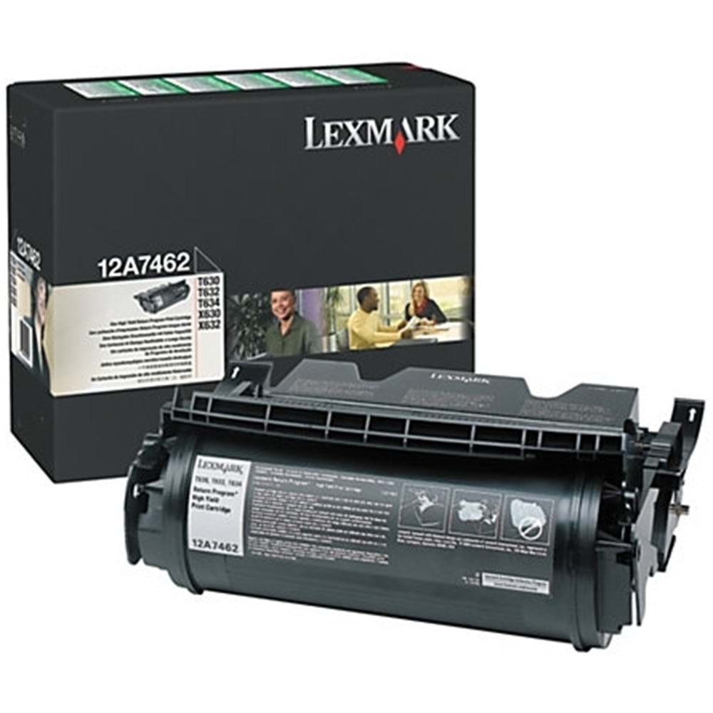 LEXMARK 12A7462 T-X 630/632/634 SİYAH TONER ORJİNAL 21000 SAYFA