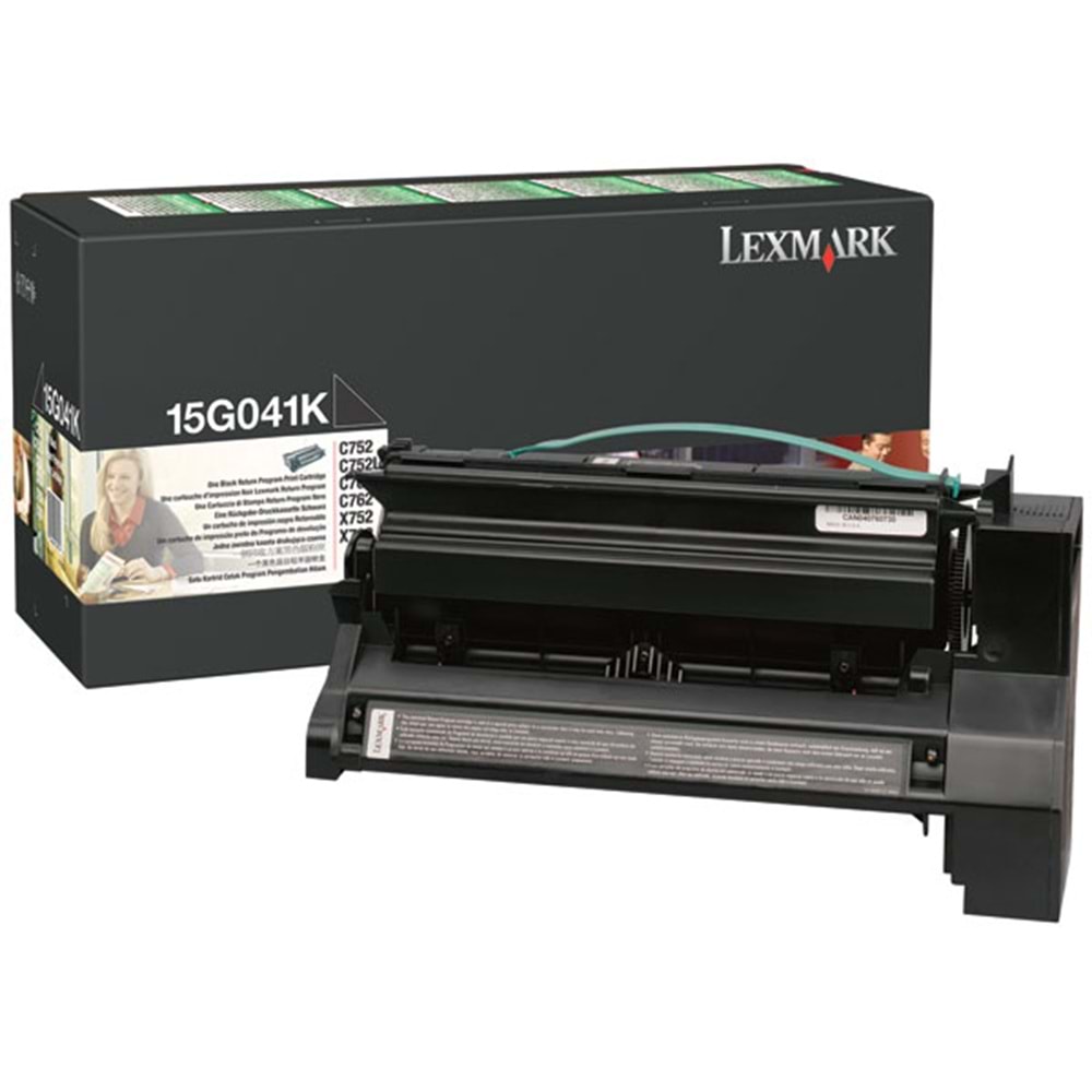 LEXMARK 15G041K C752/760/762 X752/762 SİYAH TONER ORJİNAL 6K SYF