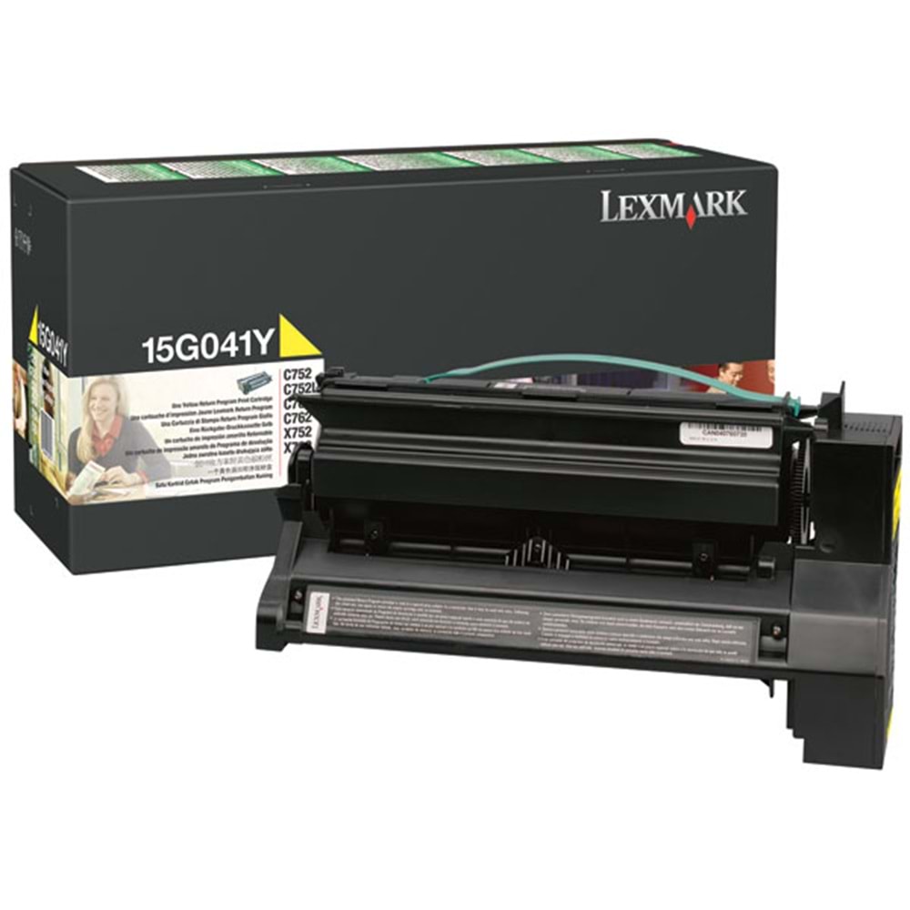 LEXMARK 15G041Y C752/760/762 X752/762 MAVİ TONER ORJİNAL 6.000 SAYFA