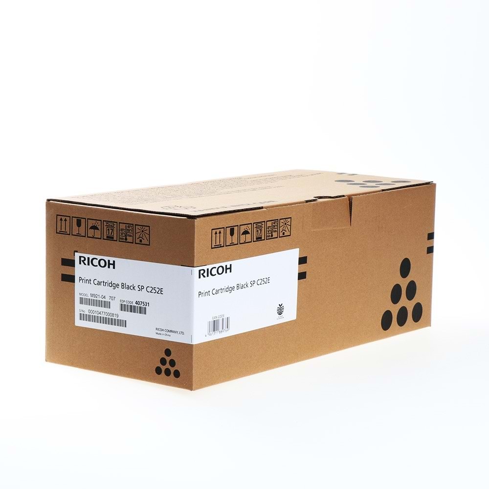 RICOH 407531 SP-C252E 252/262 SİYAH TONER ORJİNAL 4.500 SAYFA