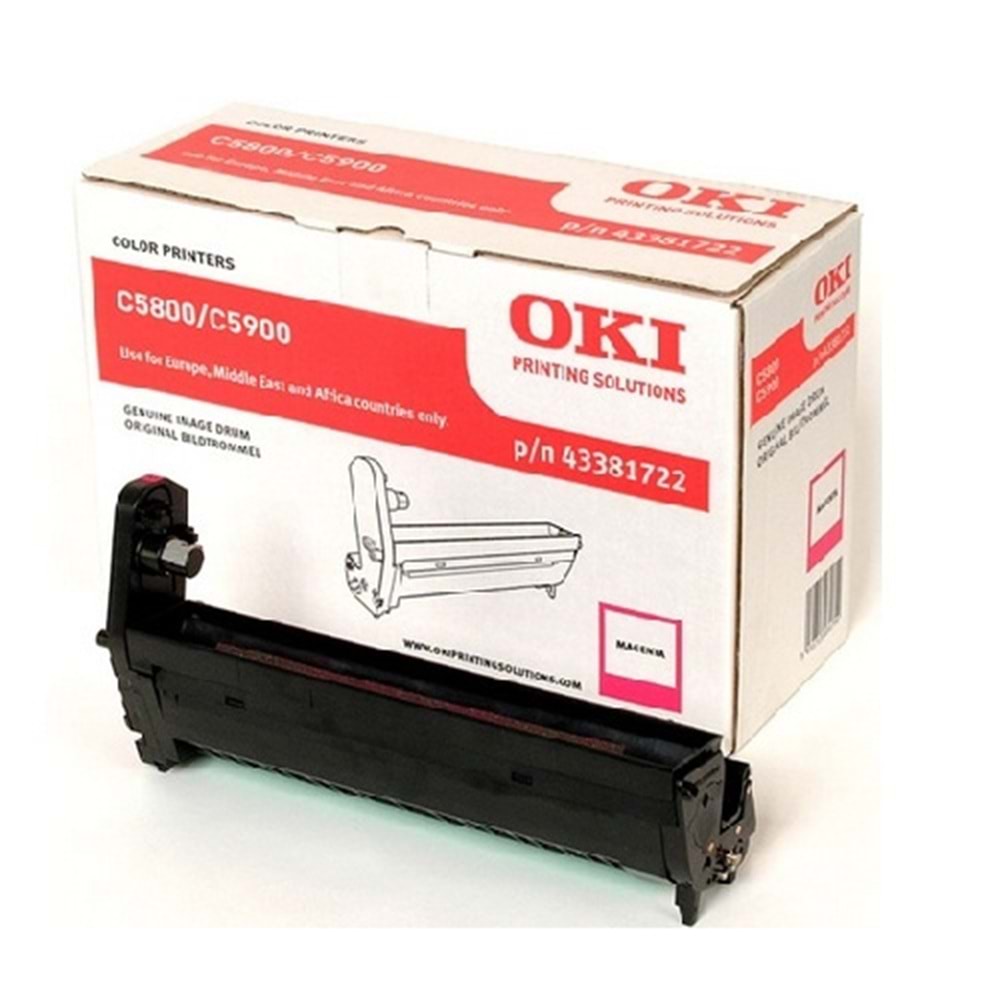 OKI 43381722 C5800/5900/5550 KIRIMIZI DRUM ÜNİTESİ ORJİNAL 20.000 SAYFA