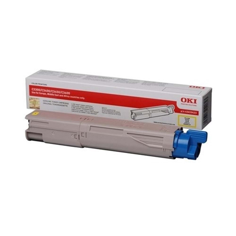OKI 43459345 C3300/3400/3450/3600 SARI TONER ORJİNAL 2.500 SAYFA
