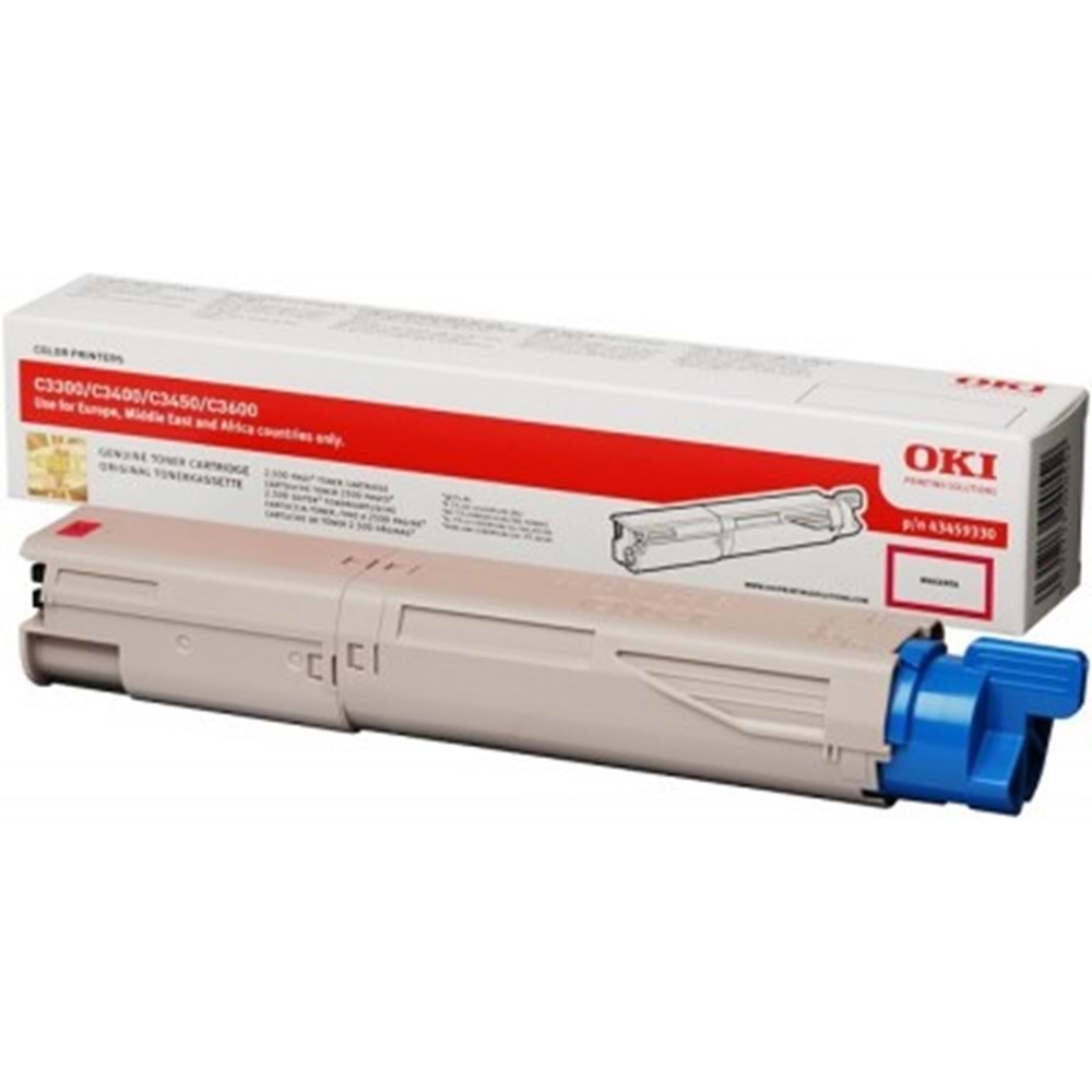 OKI 43459346 C3300/3400/3450/3600 KIRMIZI TONER ORJİNAL 2.500 SAYFA