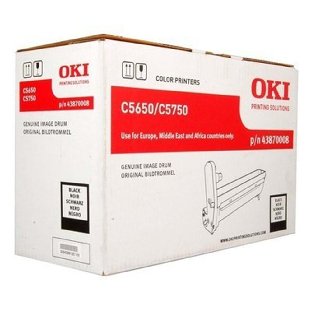 OKI 43870008 C5650/5750 SİYAH DRUM ÜNİTESİ ORJİNAL 20.000 SAYFA
