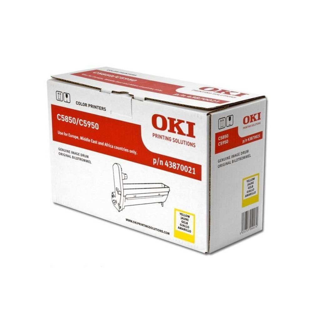 OKI 43870021 C5850/5950/MC560 SARI DRUM ÜNİTESİ 20.000 SAYFA