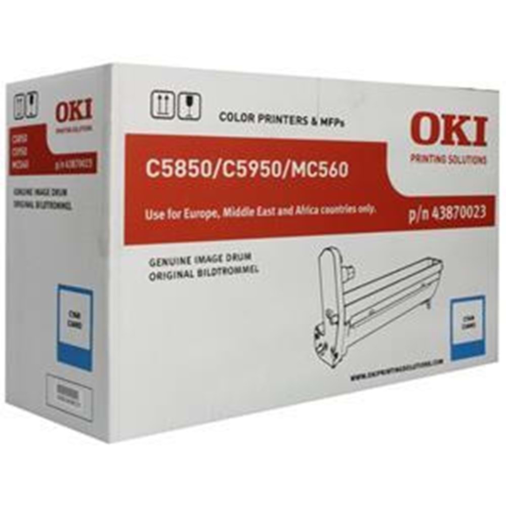 OKI 43870023 C5850/5950/MC560 MAVİ DRUM ORJİNAL 20.000 SAYFA