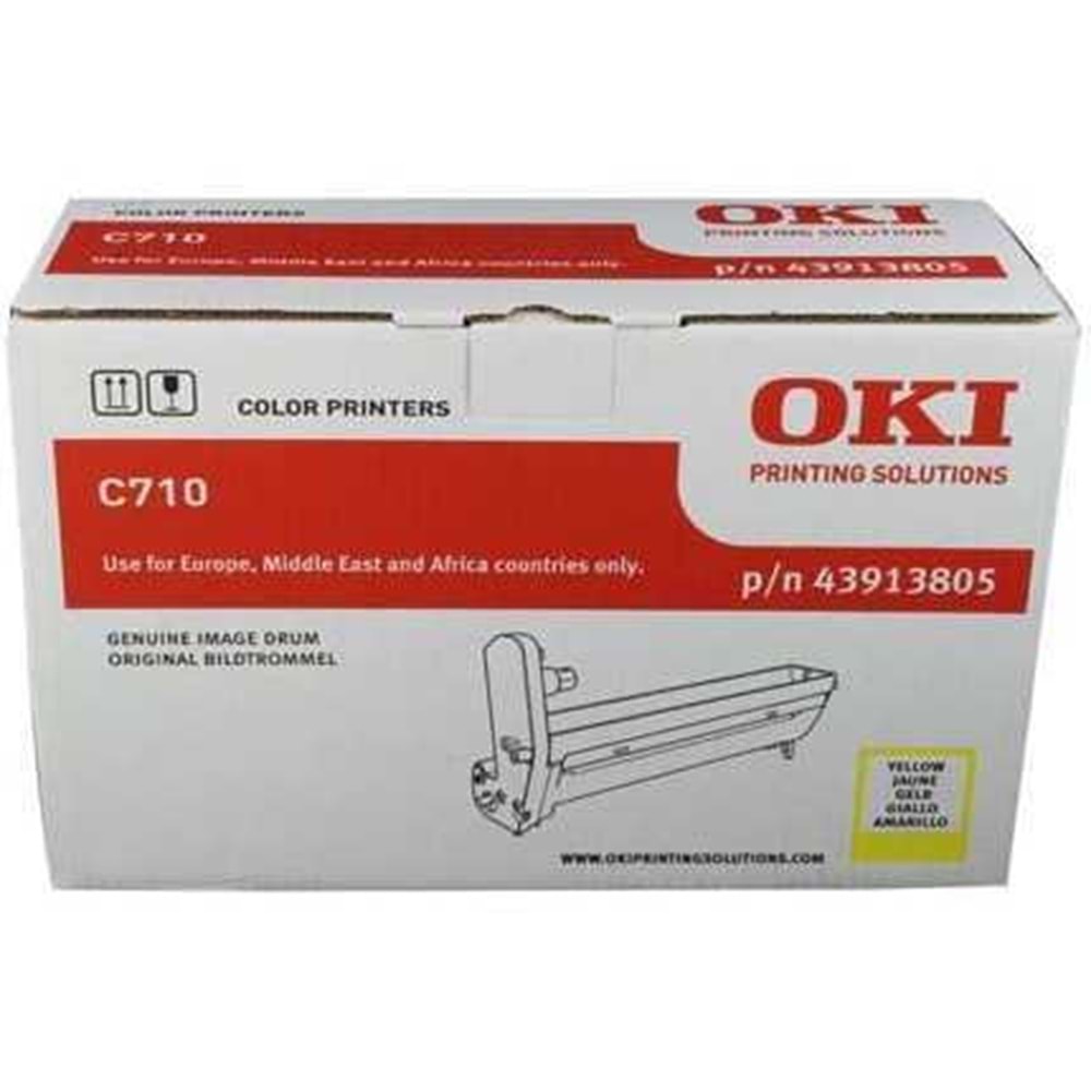 OKI 43913805 C710/711 SARI DRUM ÜNİTESİ ORJİNAL 15.000 SAYFA