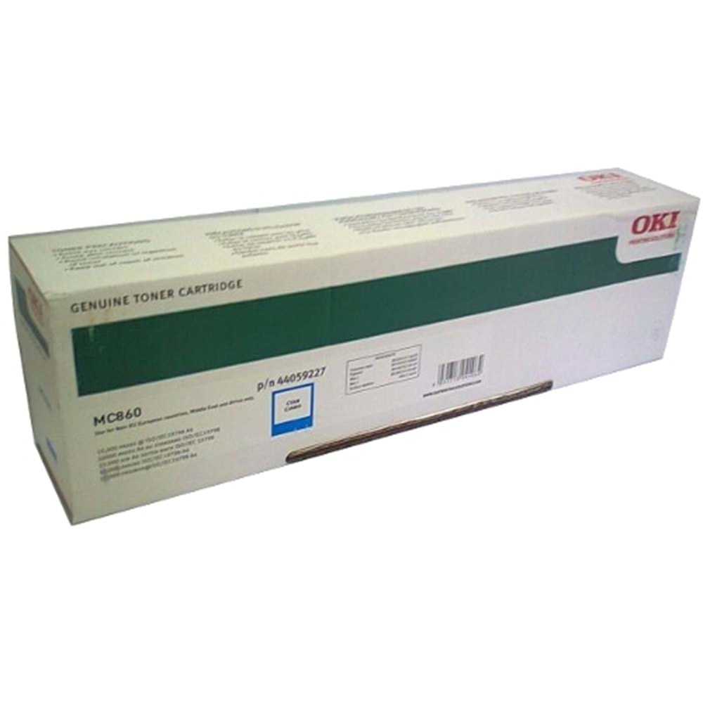 OKI 44059227 MC-860 MAVİ TONER ORJİNAL 10.000 SAYFA
