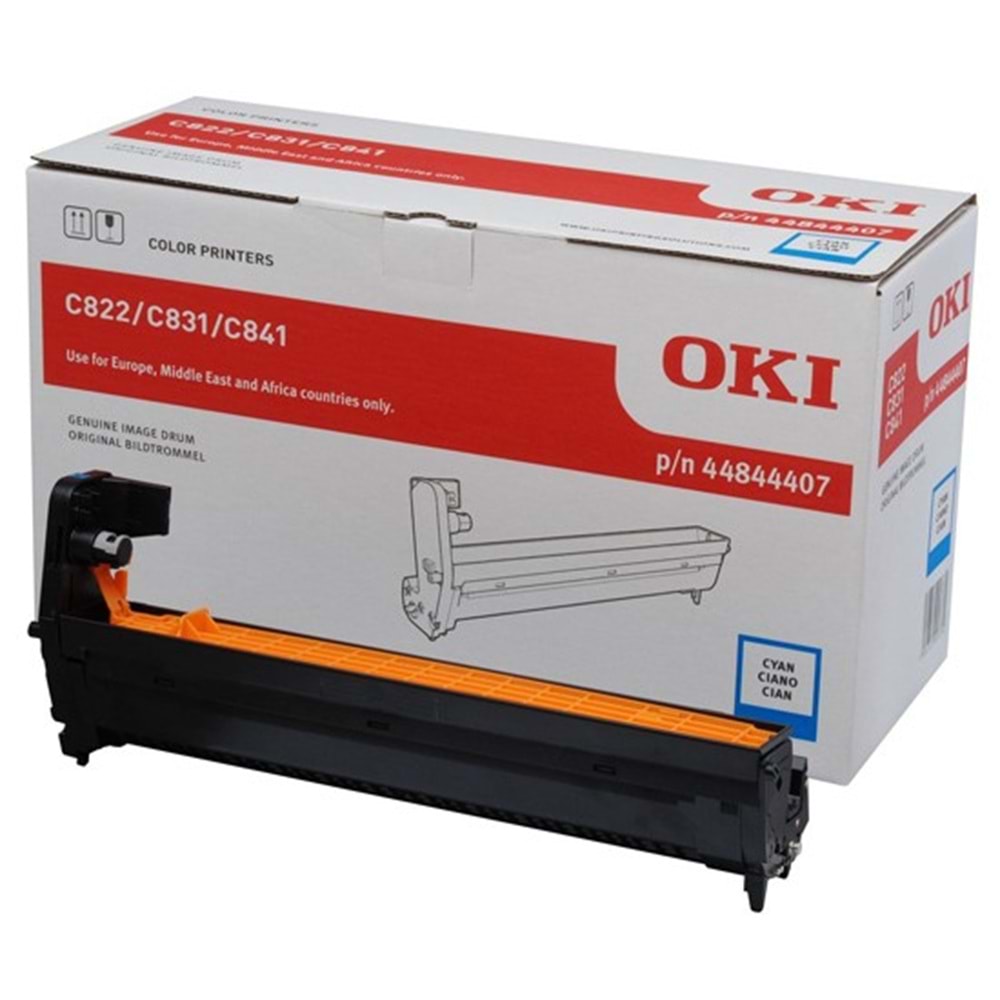 OKI 44844407 C-822/831/841 MAVİ DRUM ÜNİTESİ ORJİNAL 30.000 SAYFA