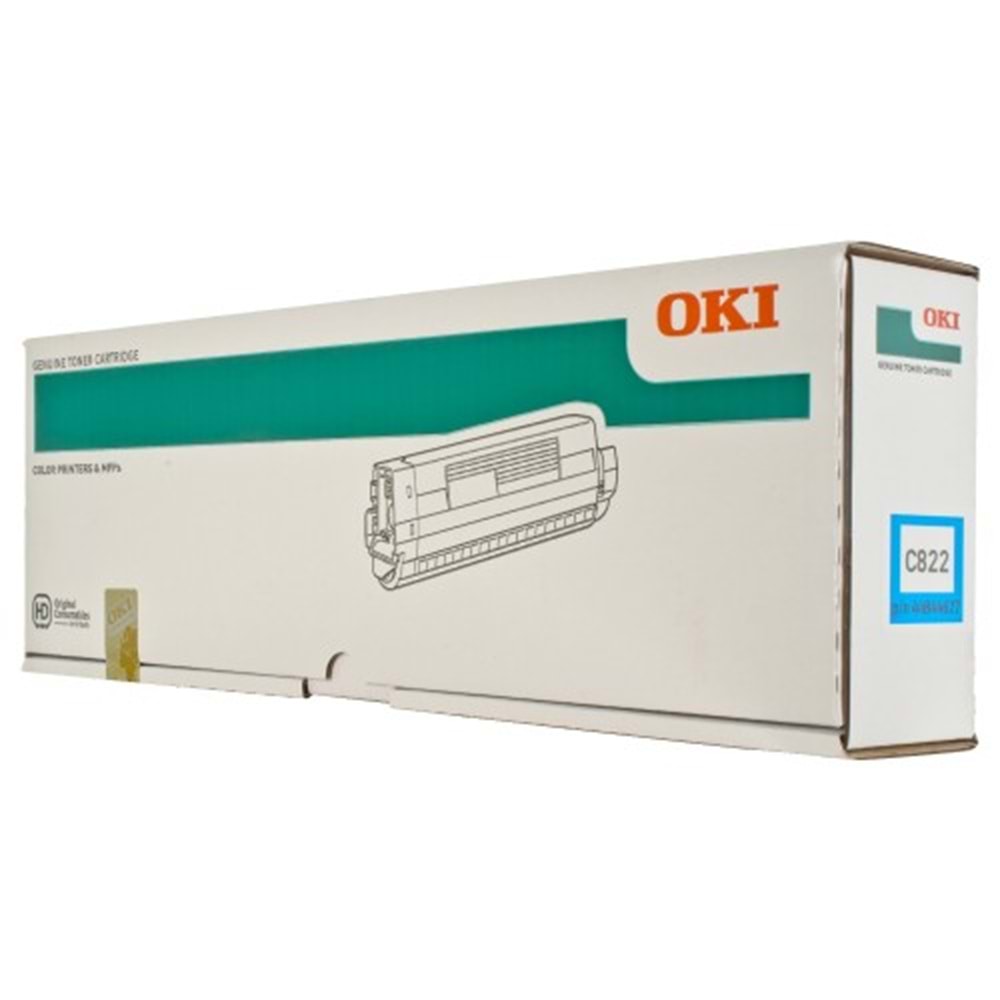 OKI 44844627 C822 MAVİ TONER ORJİNAL 7.300 SAYFA