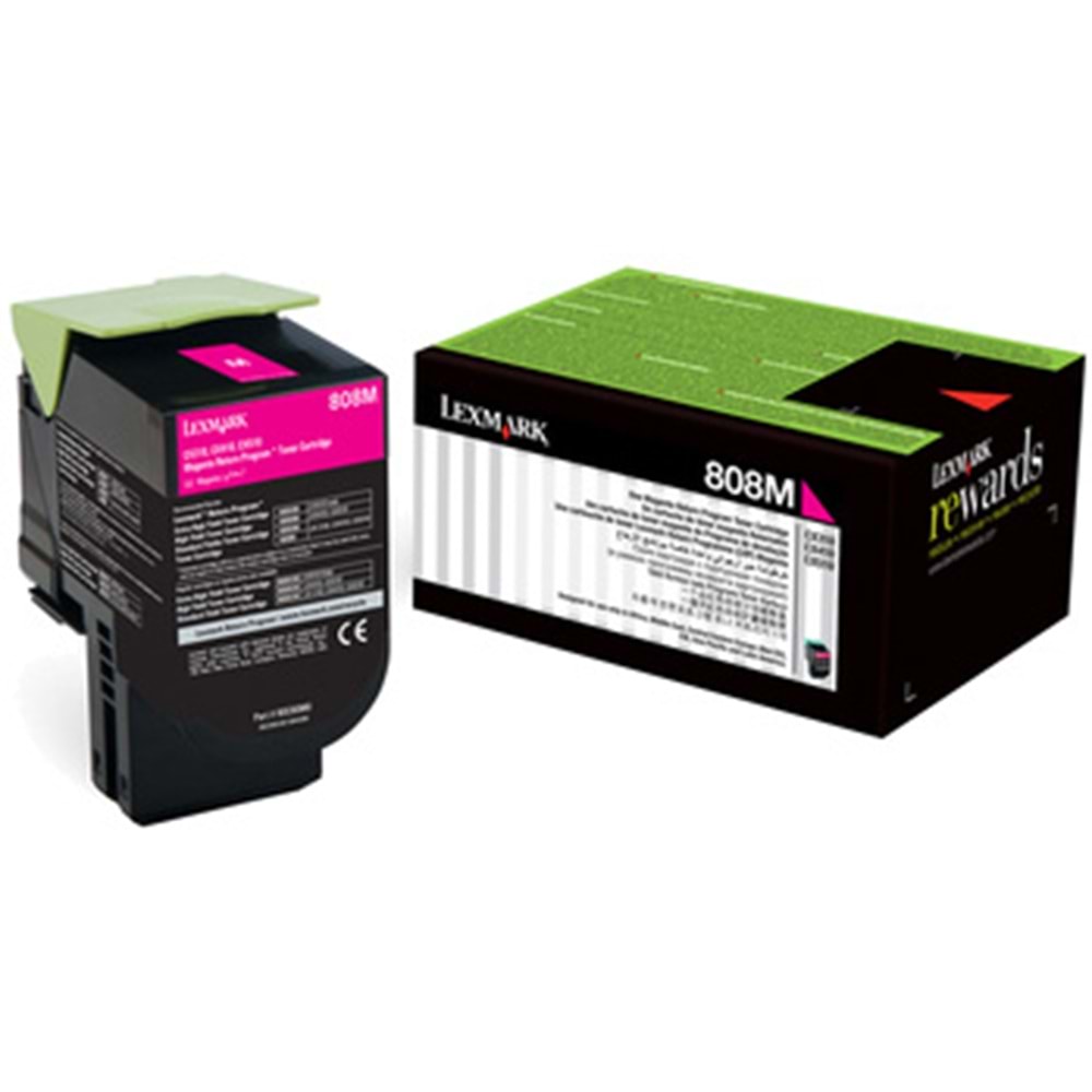 LEXMARK 80C80M0 (808) CX310/CX410/CX510 KIRMIZI TONER ORJİNAL 1.000 SAYFA