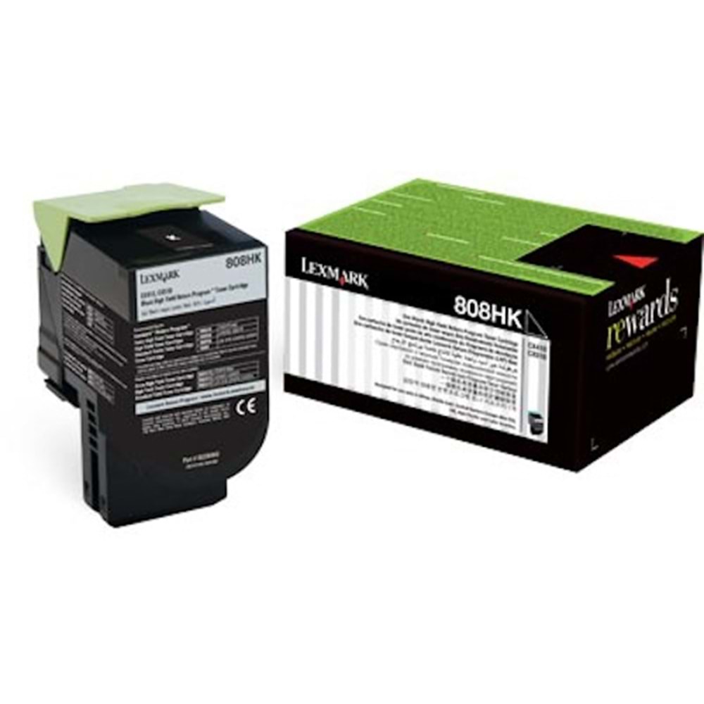 LEXMARK 80C8HK0 CX410/CX510 SİYAH TONER ORJİNAL 4.000 SAYFA