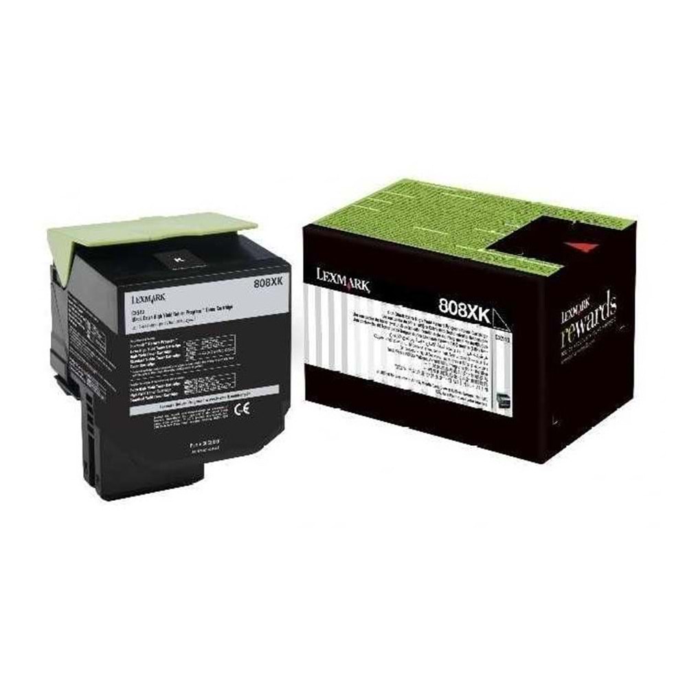 LEXMARK 80C8XK0 (808XK) CX510 SİYAH TONER ORJİNAL 8.000 SAYFA
