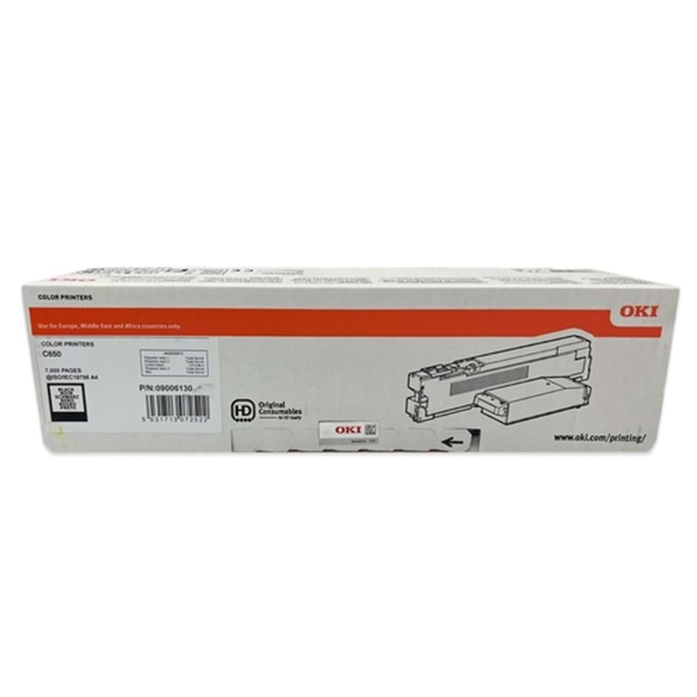 OKI 9006130 SİYAH ORJİNAL TONER C650 7.000 SAYFA