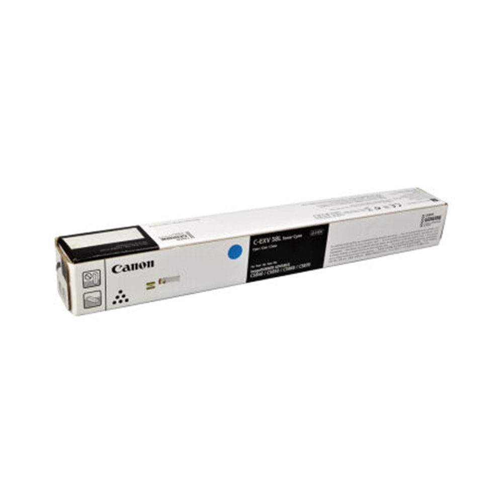 Canon C-EXV-58L (3767C002) Mavi Orjinal Toner DX-5800/DX-5840İ/DX-5850İ/DX-5860İ/DX-5870İ/(26,000SYF)
