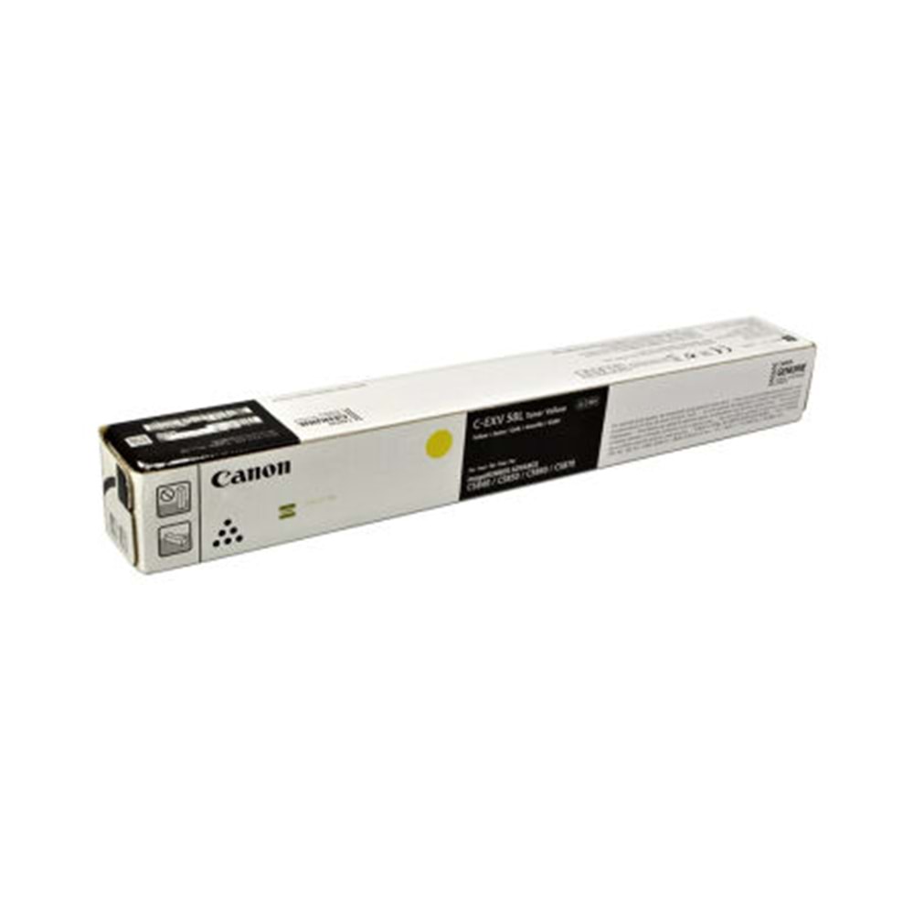 Canon C-EXV-58L (3769C002) Sarı Orjinal Toner DX-5800/DX-5840İ/DX-5850İ/DX-5860İ/DX-5870İ/(26,000SYF)