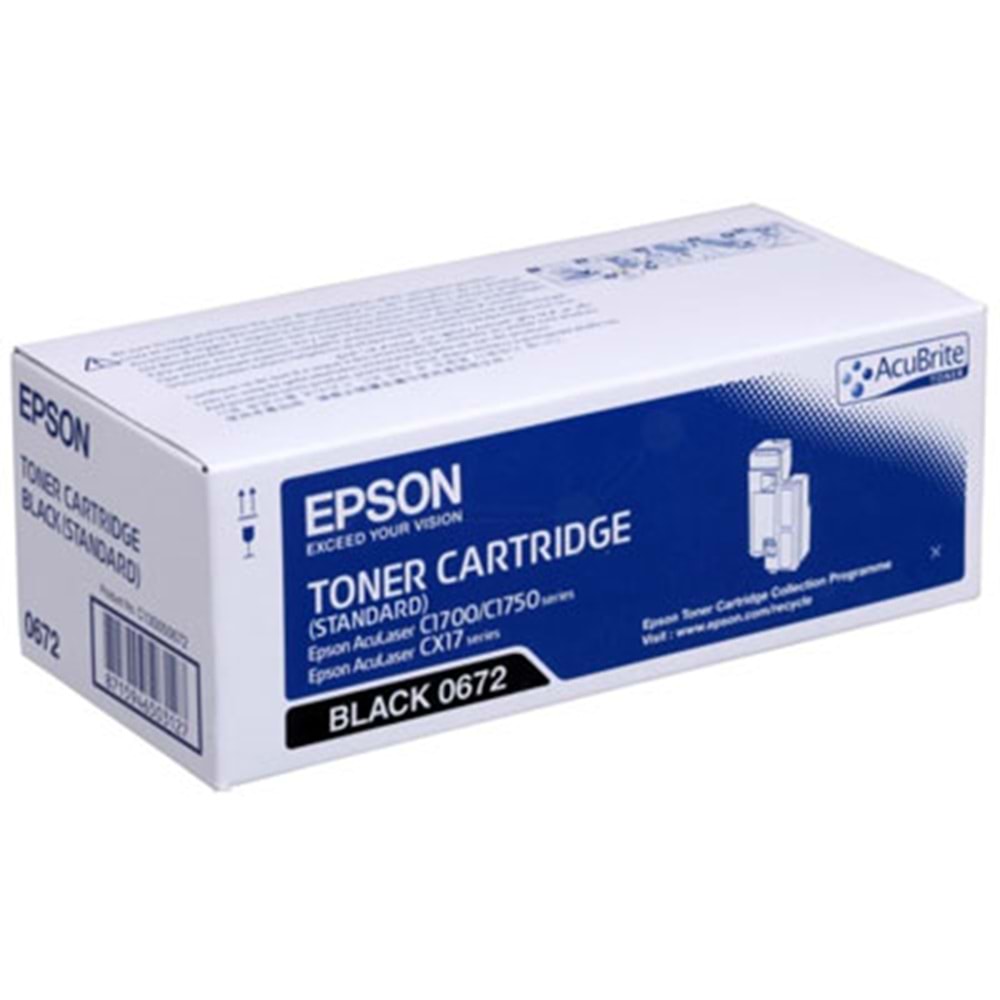 EPSON C13S050672 CX17/C1700/1750 SİYAH TONER ORJİNAL 700 SAYFA