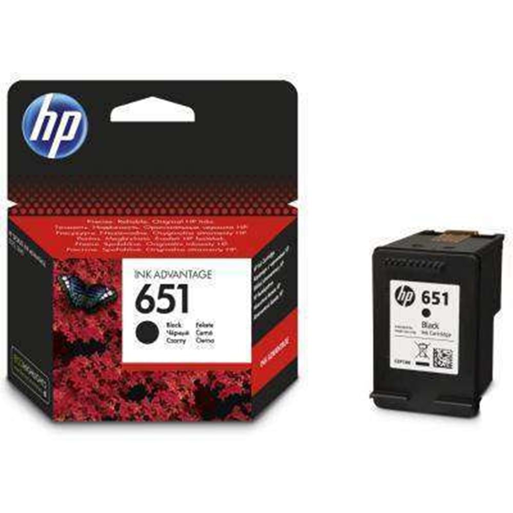 HP C2P10AE (651) 5575 SİYAH KARTUŞ ORJİNAL 600 SAYFA