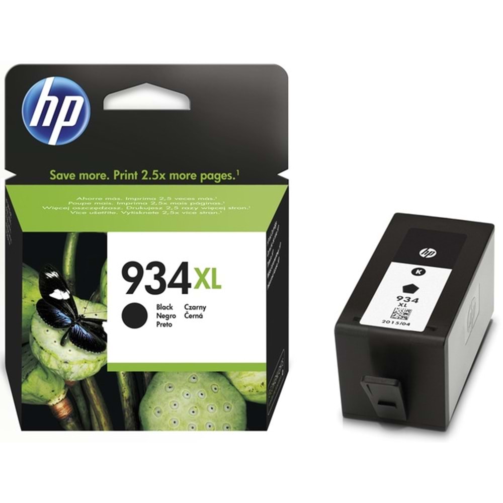 HP C2P23AE 934XL 6230/6830 SİYAH MÜREKKEP KARTUŞ ORJİNAL 1.000 SAYFA