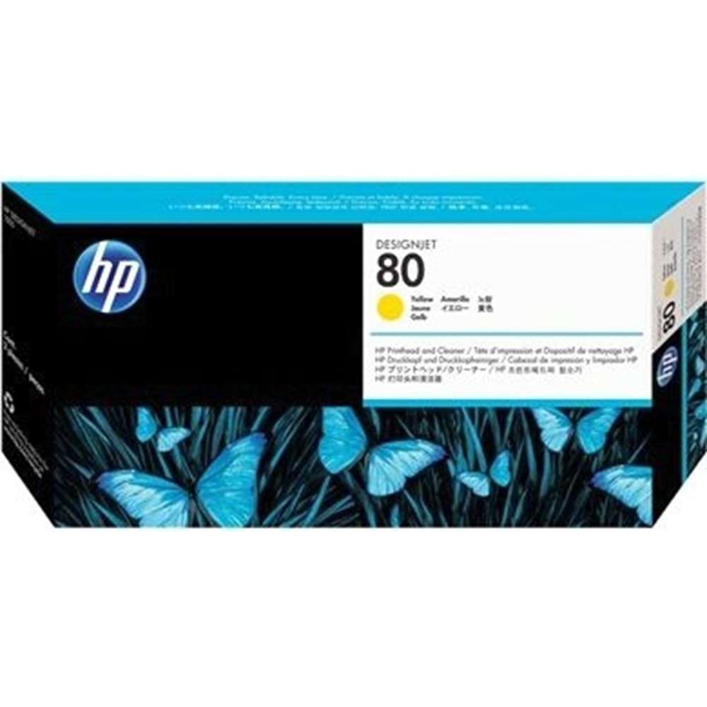 HP C4823A (80) SARI BASKI KAFASI VE TEMİZLEME ORJİNAL