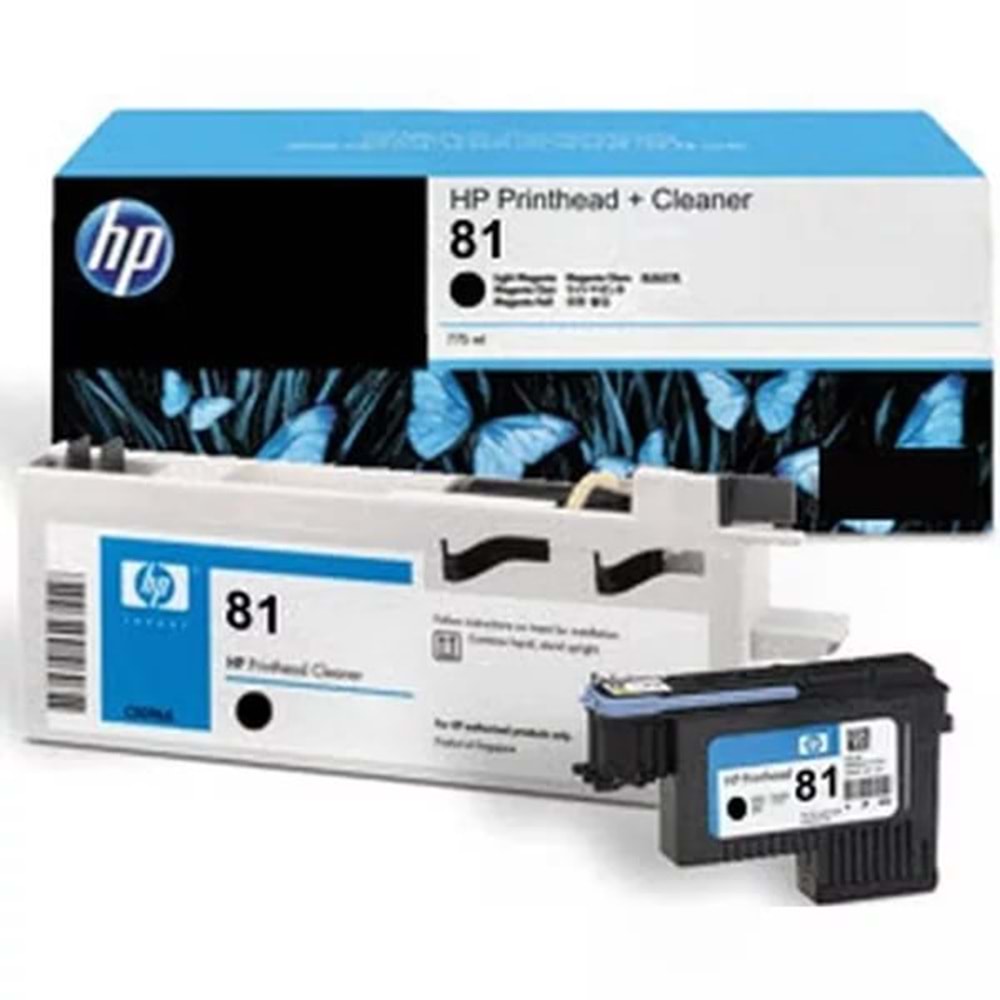 HP C4950A (81) 5000 SİYAH BASKI KAFASI VE TEMİZLEME KARTUŞU ORJİNAL