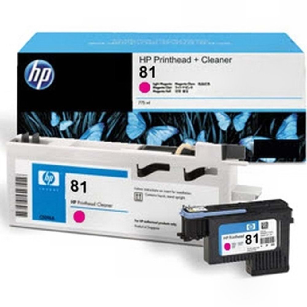 HP C4952A (81) 5000 KIRMIZI BASKI KAFASI VE TEMİZLEME KARTUŞU ORJ