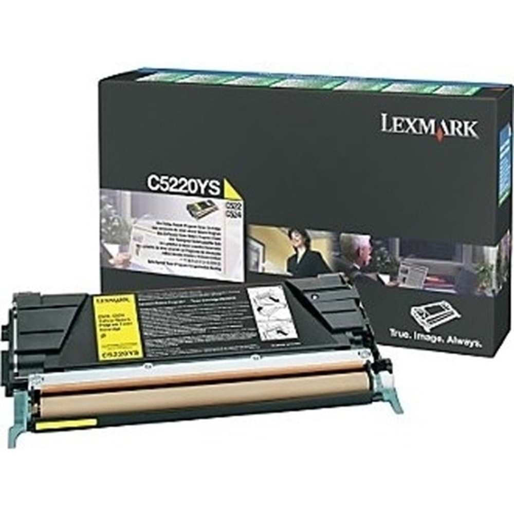 LEXMARK C5220YS C522/524/530/532/534 SARI TONER ORJİNAL 3.000 SAYFA