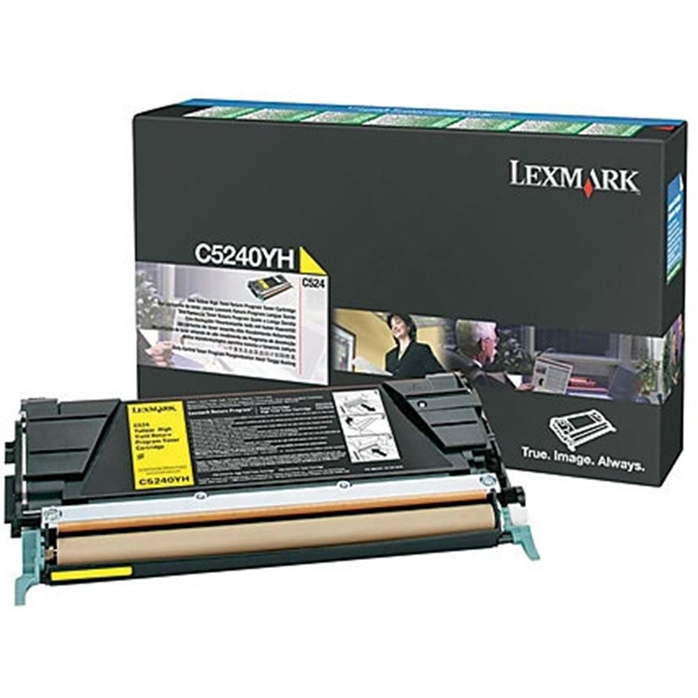 LEXMARK C5240YH C524/532/534 SARI TONER ORJİNAL 5000 SAYFA