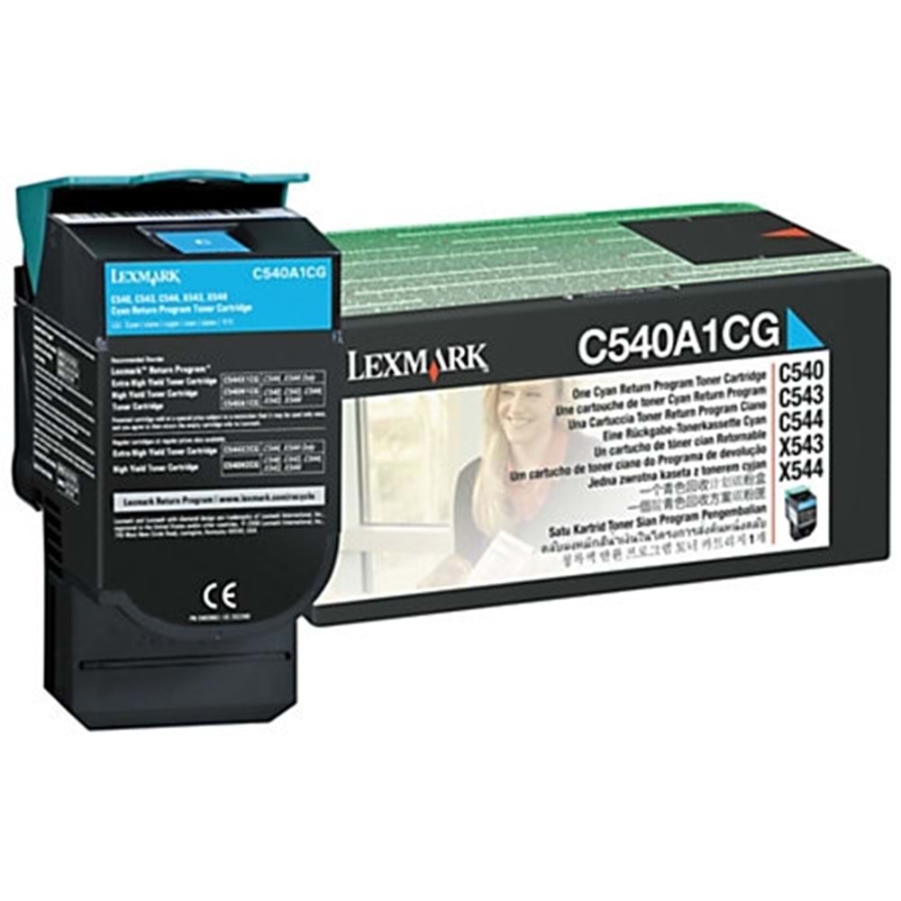 LEXMARK C540A1CG C-X 540/543/544/546 MAVİ TONER ORJİNAL 1.000 SAYFA
