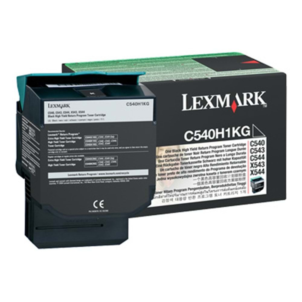 LEXMARK C540H1KG C-X 540/543/544/546 SİYAH TONER ORJİNAL 2.500 SAYFA