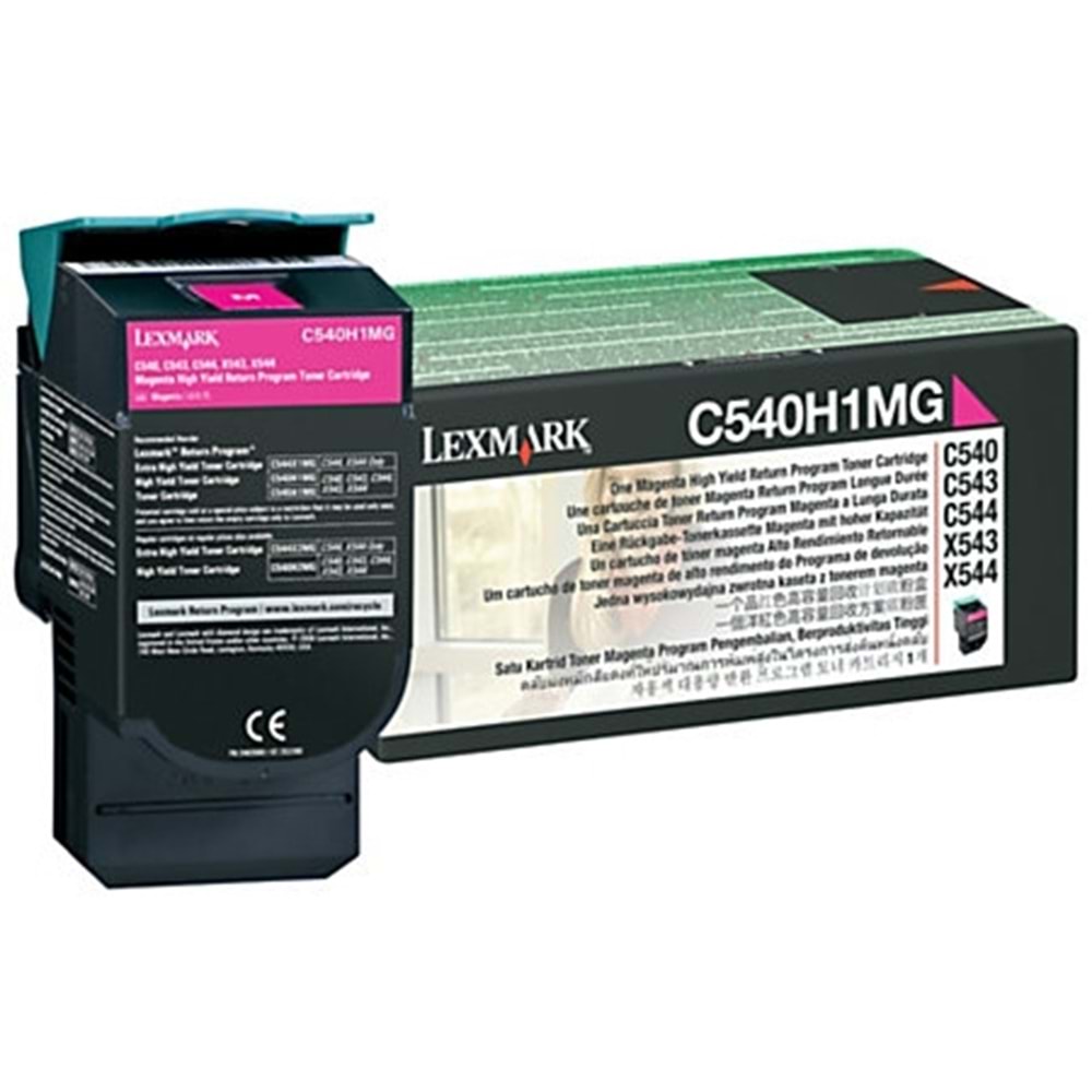 LEXMARK C540H1MG C-X 540/543/544/546 KIRMIZI TONER ORJİNAL 2.000 SAYFA