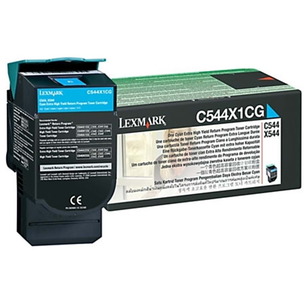 LEXMARK C544X1CG C-X 544/546/548 MAVİ TONER ORJİNAL 4.000 SAYFA