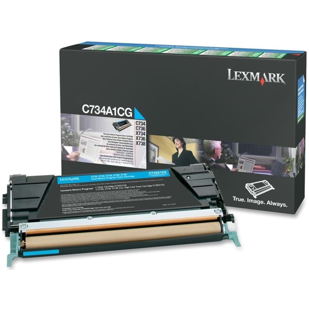 LEXMARK C734A1CG C734/736 X734/736/738 MAVİ TONER ORJİNAL 6.000 SAYFA