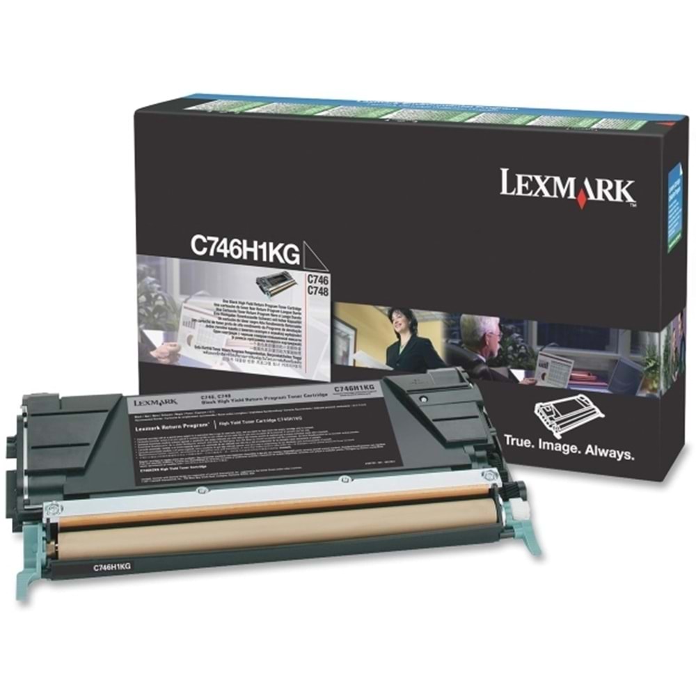 LEXMARK C746H1KG C746/C748 YÜKSEK KAPASİTE SİYAH TONER ORJİNAL 12.000 SAYFA