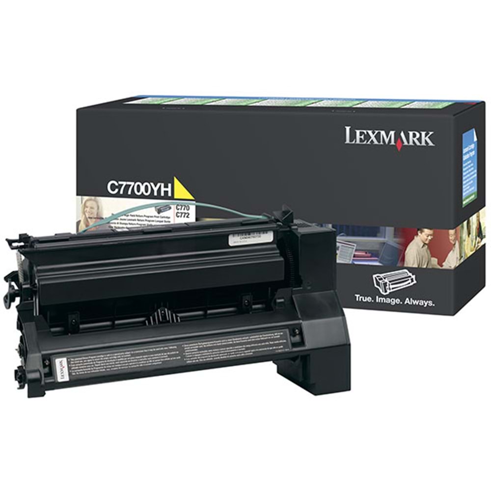 LEXMARK C7700YH C770/772/X772 SARI TONER ORJİNAL 10.000 SAYFA