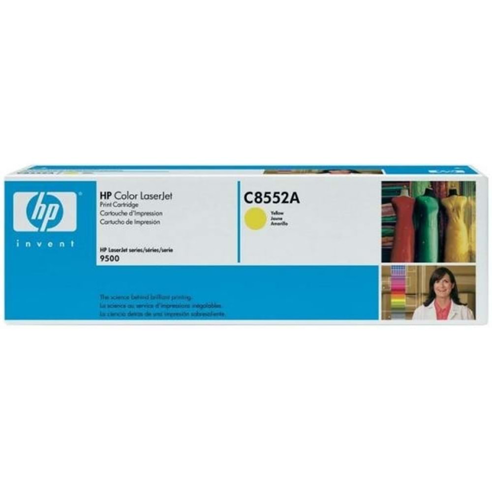 HP C8552A (822A) 9500 SARI TONER ORJİNAL 20.000 SAYFA