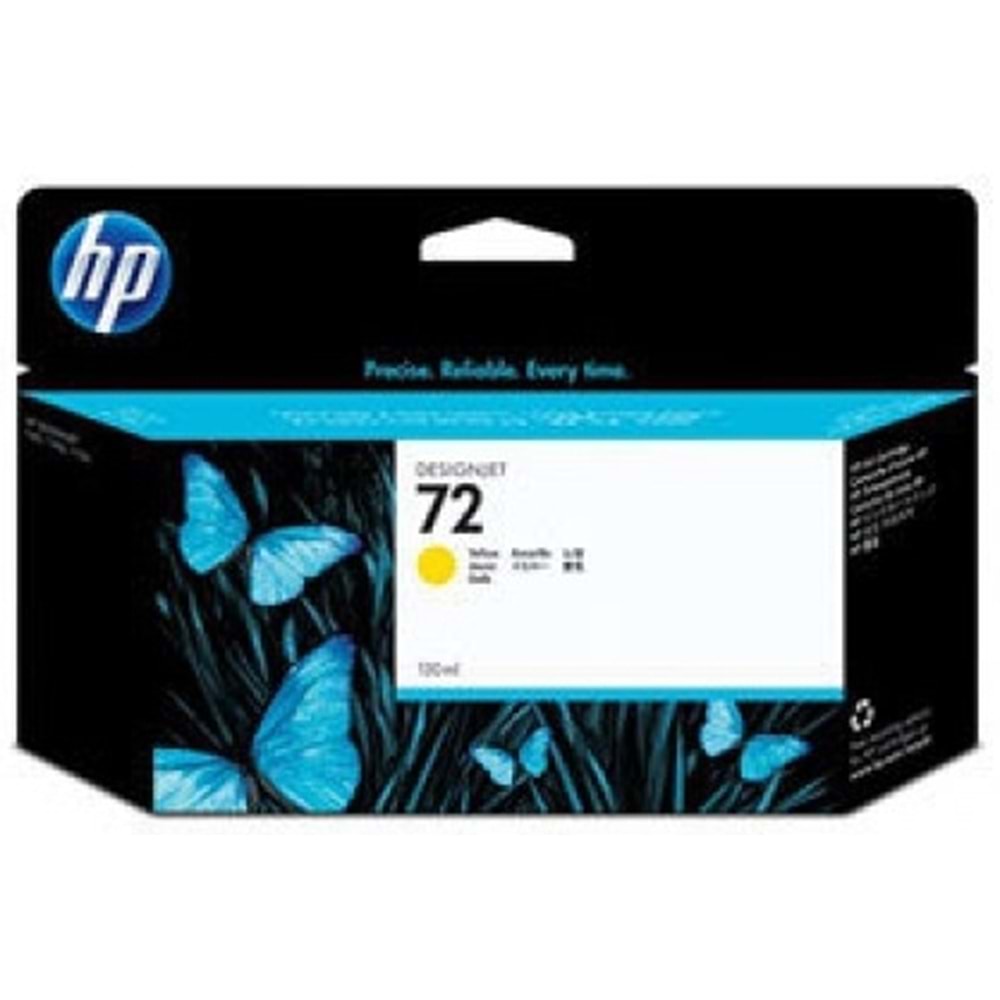 HP C9373A (72) T610/620/770/790/795/1100 SARI KARTUŞ ORJ. 130 ML.