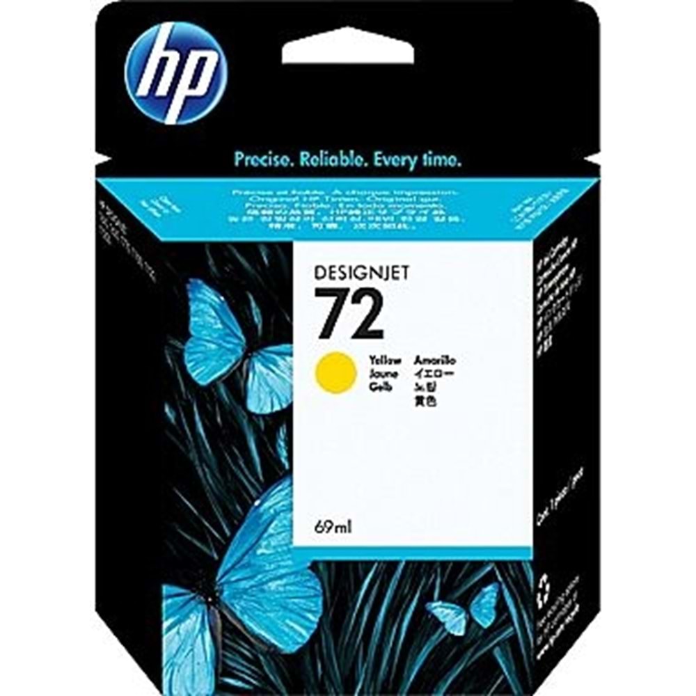 HP C9400A (72) T1100/1120/1200/1300 SARI KARTUŞ ORJİNAL 69 ML