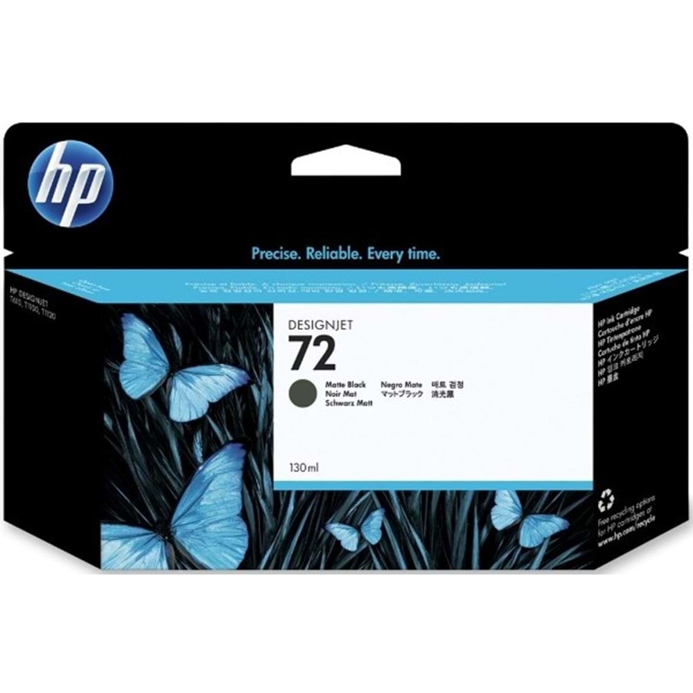 HP C9403A (72) T1100/1120/1200/1300 MAT SİYAH KARTUŞ ORJ 130 ML