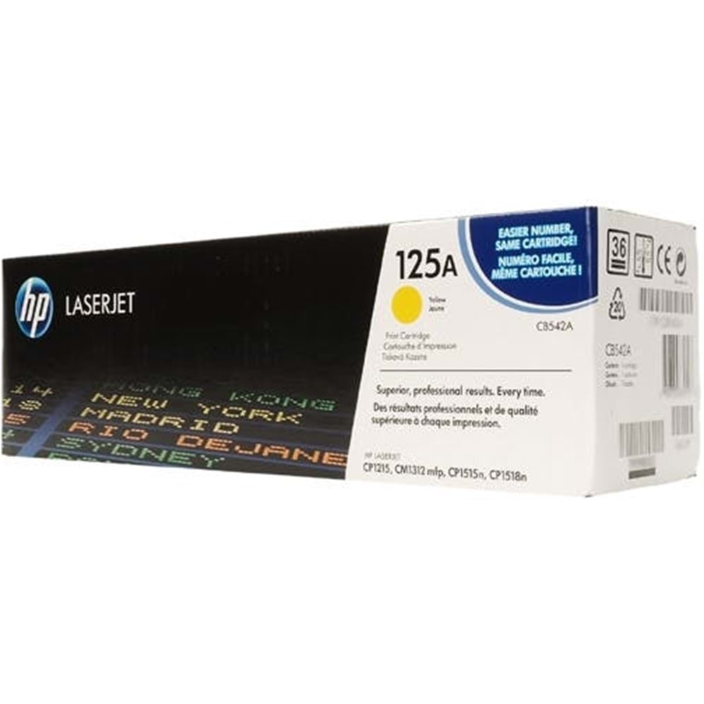 HP CB542A (125A) CP1215/1515/1312 SARI TONER ORJİNAL 1.400 SAYFA
