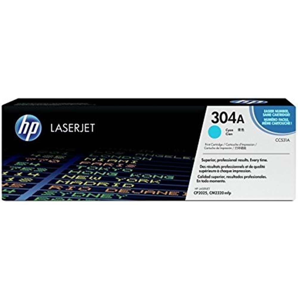 HP CC531A (304A) CP2025/CM2320 MAVİ TONER ORJİNAL 2.800 SAYFA